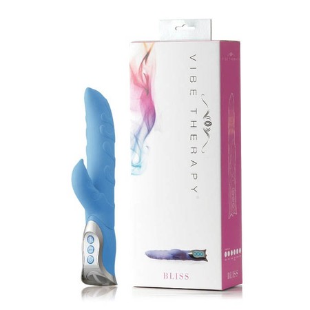 Powerful silicone vibrator with two motors for powerful external and internal stimulation, length 12 cm Vibe Therapy