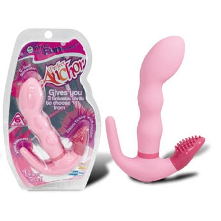 A vibrating pink anchor for triple pleasure of 15 cm NMC