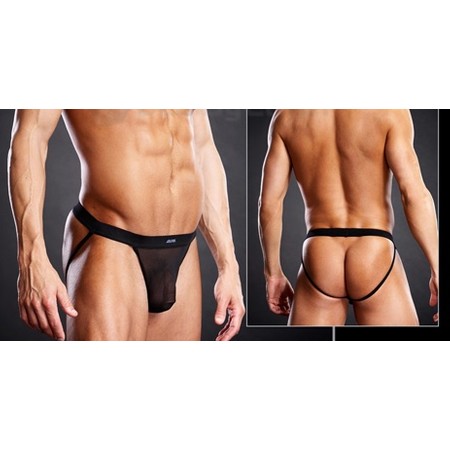 Jockstrap Transparent black Jockstrap for men Blue Line