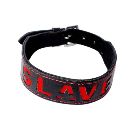 SLAVE leather collar for slaves who are not ashamed of their identity