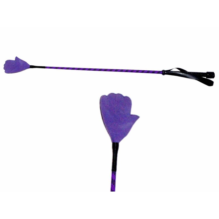 Hand Riding Crop שוט רכיבה סגול עם ספנקר כף יד