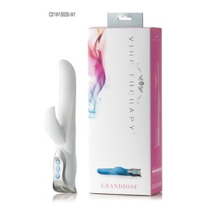 Grandiose Dual Stimulation Silicone Vibrator 7 Vibration Modes Length 15cm Diameter 4cm Vibe Therapy