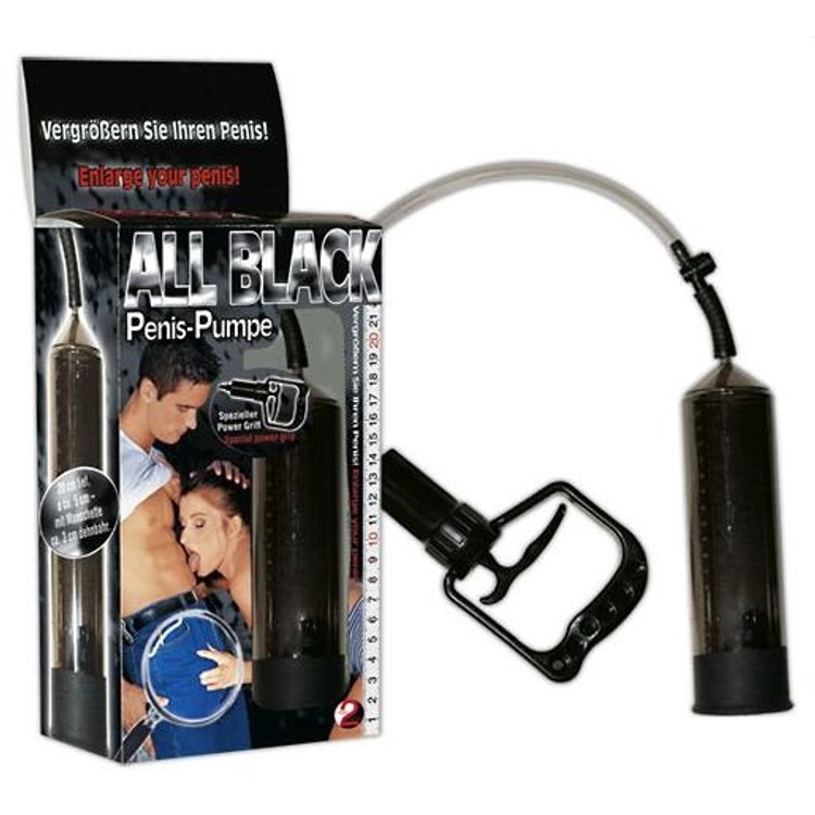 Penis Pump משאבה לגבר עם ידית חצי אקדח All Black