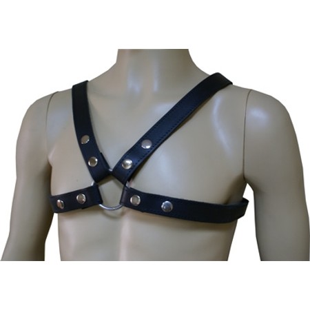 leather harness-like design to easily be wear and taken off