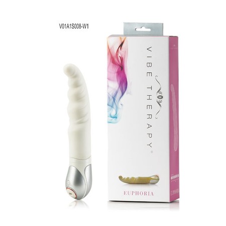 Euphoria Beige Silicone Vibrator 7 Vibration Modes Length 16.5cm Thickness 3.5cm Vibe Therapy