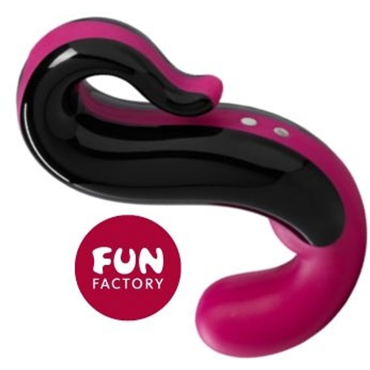 Delight ויברטור נטען מסיליקון סגול שחור Fun Factory