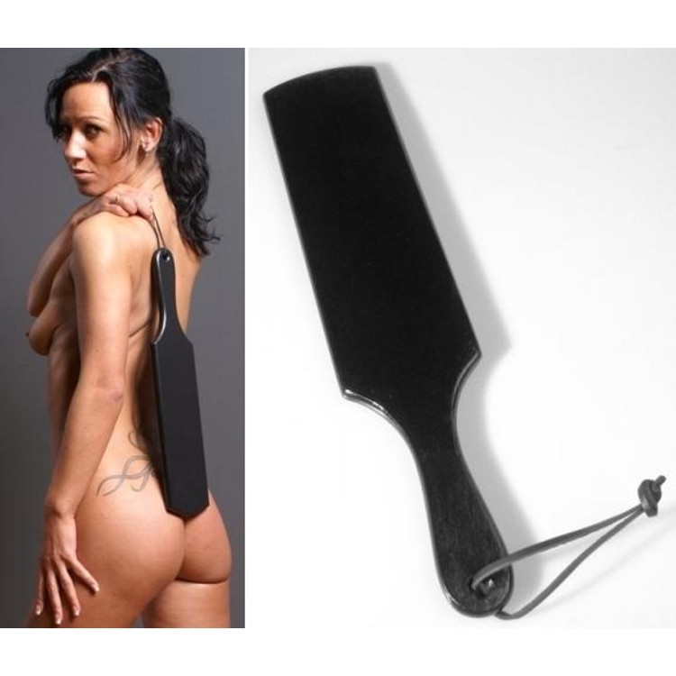 מחבט פאדל עץ קשיח בצבע שחור