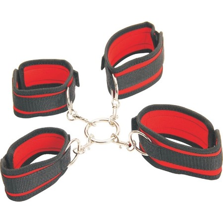 Hogtie Set for Beginners 4 Cloth Cuffs Closure with Velcro