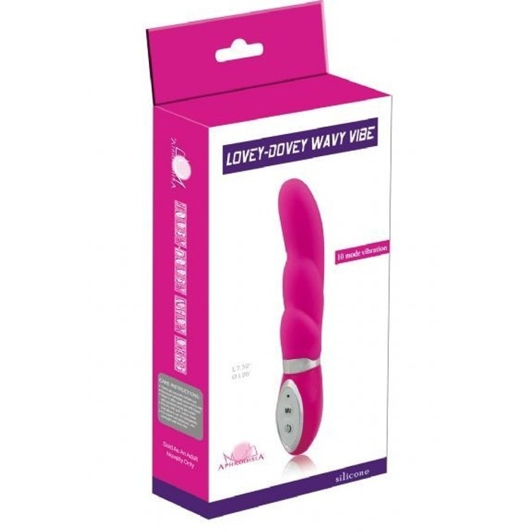 Lovey Dovey ויברטור סיליקון ורוד דגם אורך כולל 18 סמ חדירה 12 סמ
