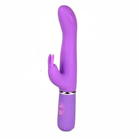 Fantasy Bliss Purple silicone vibrator with external stimulus in the shape of Aphrodisia rabbit