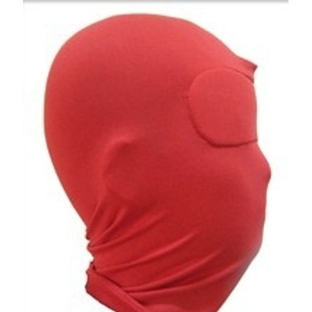 red face mask with full eye cover