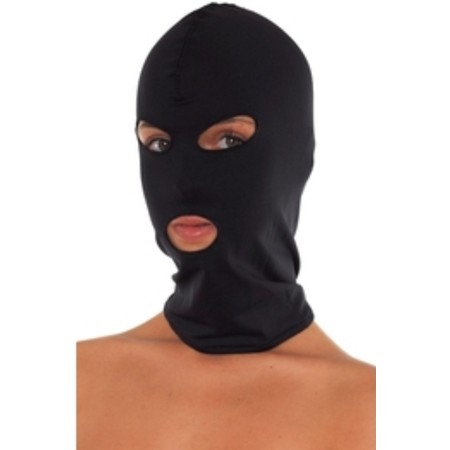 מסיכת פנים מלאה בצבע שחור מבד אלסטי נושם