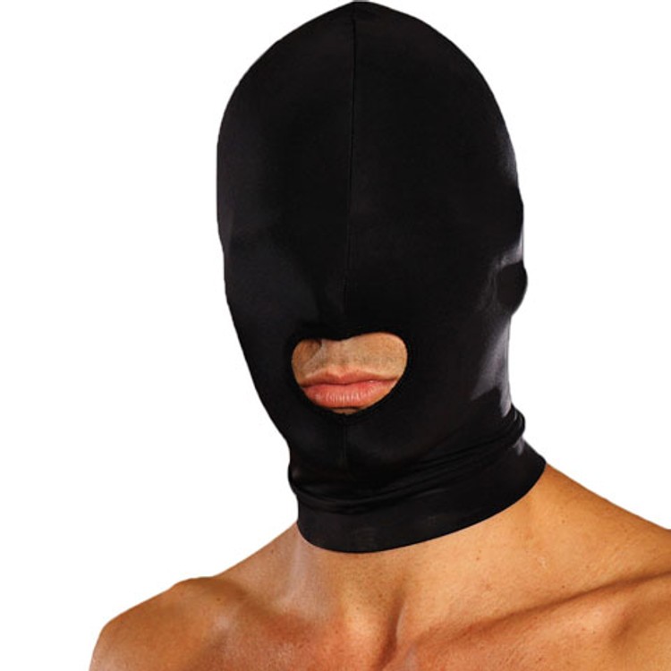 מסיכת ספנדקס שחורה עם מפתח פה בלבד