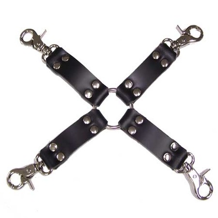 Four leather straps with shackles for attaching to handcuffs​
