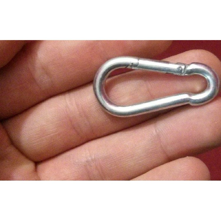 קרבינה קטנה בלי נעילה עובי 4 ממ אורך 4.5 סמ