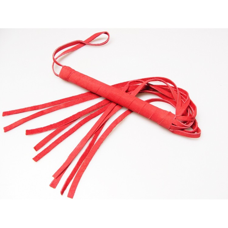 שוט 9 זנבות מזמש אדום למתחילים אורך 60 סמ