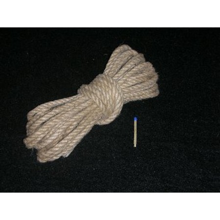 Hemp Rope חבל המפ מעובד בעבודת יד אורך 8 מטר עובי 6 ממ