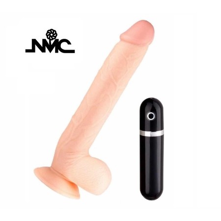 Rowdy vertical realistic vibrating dildo PVC nude colored length 28 cm diameter 4.5 cm NMC