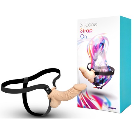 Strapon harness with realistic silicone hard dildo Seven Creations