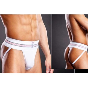 Jockstrap White Jockstrap sportswear for men Blue Line