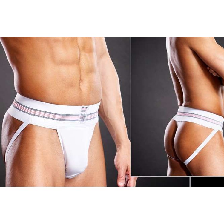 Jockstrap ג'וק סטראפ ספורטיבי לבן לגבר Blue Line