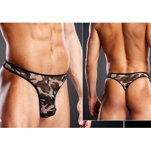 Thong Sexy Military Thong Bottom for Men Blue Line