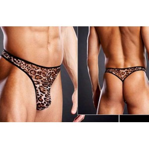 Thong Wild Spotted Thong Bottom for Men Blue Line