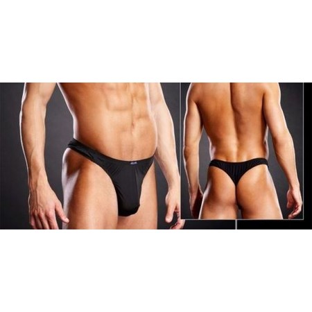 Thong Classic Black Thong Panties for Men Blue Line