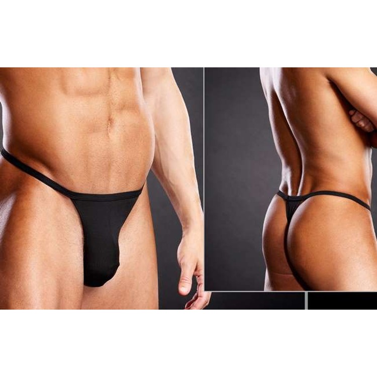 T-back חוטיני קלאסי שחור לגבר Blue Line