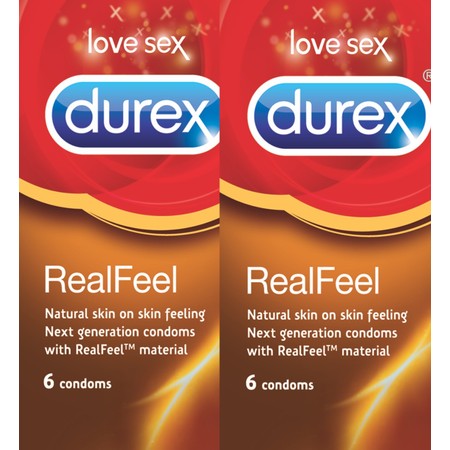 16 קונדומים ללא לטקס לתחושת מגע טבעית Durex Real Feel