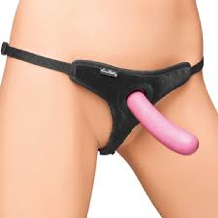 Bikini סטרפאון עם דילדו חלק ורוד למתחילות Lux Fetish