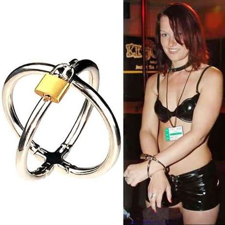 Metal cuffs for diagonal hand lock diameter 9 cm​