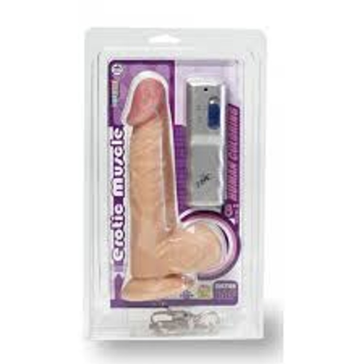 דילדו ריאליסטי 3 מצבי רטט נצמד מתאים לסטרפאון אורך 22 סמ עובי 5 סמ NMC