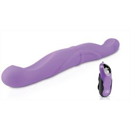 Purple Double-sided Silicone Vibrator with Vibration Power 7 Vents 32.5cm Thickness 3.5cm Seven Creations