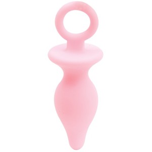 Pop Plug Butt Plug Pink Silicone Pacifier Shaped 5.5 cm Thickness 2.5 cm Doc Johnson