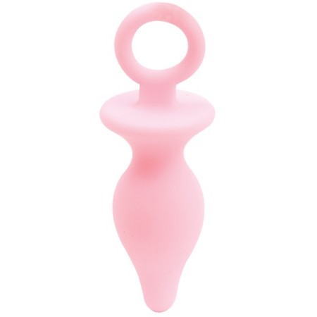 Pop Plug Butt Plug Pink Silicone Pacifier Shaped 5.5 cm Thickness 2.5 cm Doc Johnson