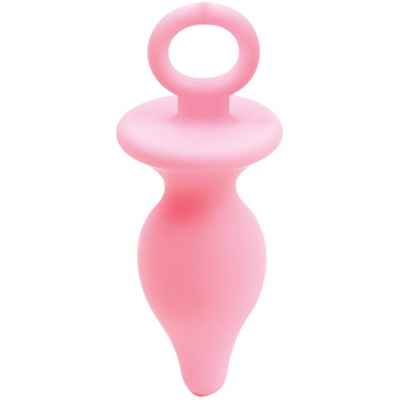 Pop Plug Butt Plug Pink Silicone Pacifier Shaped 6.5 cm Thickness 3 cm Doc Johnson