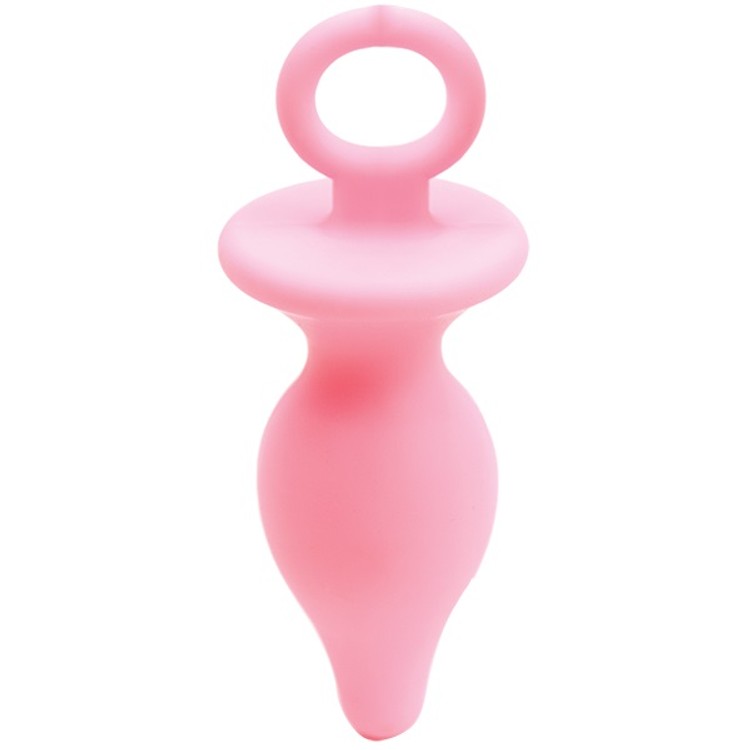 Pop Plug באט פלאג סיליקון ורוד בצורת מוצץ אורך 6.5 סמ עובי 3 סמ Doc Johnson