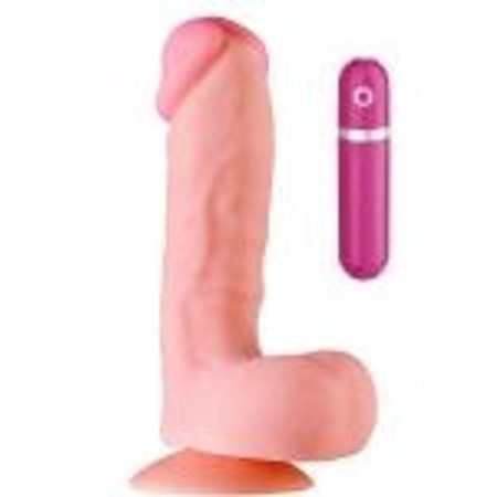 Realistic Dildo Vibrating in 10 Modes Suitable for Strapon 15 cm Length 4 cm NMC