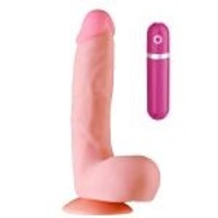 Realistic Dildo Vibrating in 10 Modes Suitable for Strapon 15.5 cm Thickness 4 cm NMC