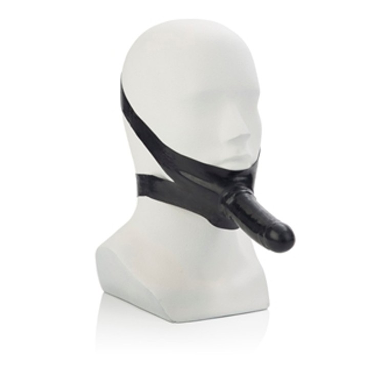 The Accommodator - face​ strapon made of latex in black color byCalExotic