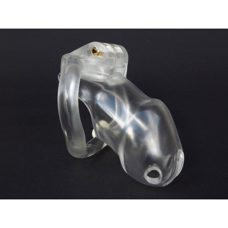 Clear Small סט 3 חלקים של חגורת צניעות עם טבעת ומנעול HolyTrainer