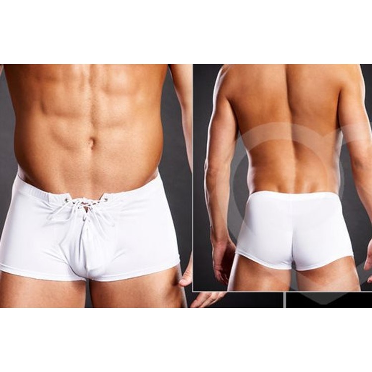 Lace Up Shorts בוקסר לבנים צמודים וסקסיים Blue Line