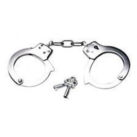 High quality police style metal handcuffs with Lux Fetish safety button