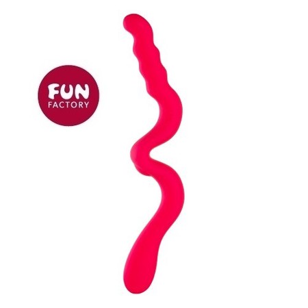 New Wave Double Red Silicone Dildo 33 cm Length 4.2 cm Fun Factory