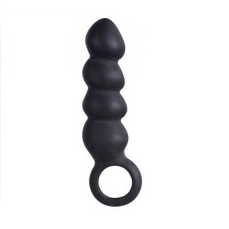 Ass Cork Plug Black Silicone Butt Plug 10 cm thick 3 cm NMC