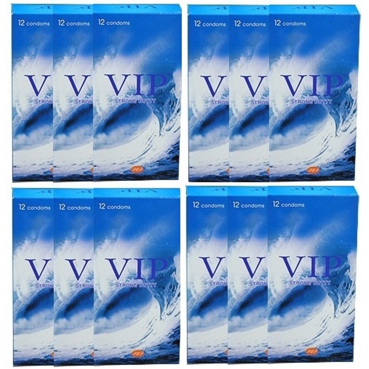 144 קונדומים מחוספסים לגירוי VIP Strong Dotty