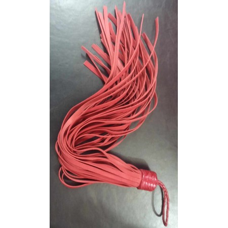 Red suede flogger with 36 tails 66 cm long​