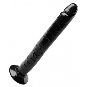 Tower of Pleasure Long black clinging dildo suitable for strap on, length 30 cm, thickness 4 cm​