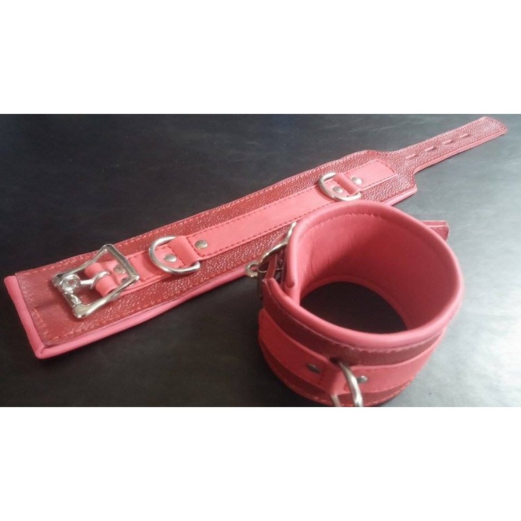 אזיקים לרגליים איכותיים מעור אדום